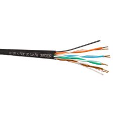 52166 Кабель LC UTP4 cat.5е, одножильный / 305м / Cu / для наружных работ с проволочным тросом