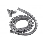 54789 Органайзер для проводов с инструментом для укладки, ID-30mm, 2м, пластик, серый, Netko