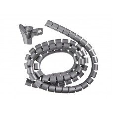 54789 Органайзер для проводов с инструментом для укладки, ID-30mm, 2м, пластик, серый, Netko