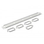 52368 Кабельный органайзер 19, 1U, металлический, 5 пластик. колец, серый J