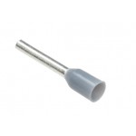 54315 Штыревой втулочный кабельный наконечник E 0512 (НШВИ F=12мм) 0,5мм2, изолированный, серый, 100шт., Netko