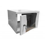 65625 Шкаф настенный 10 4U серия COMPACT (315х325х225), передняя дверь стекло, серый, Netko