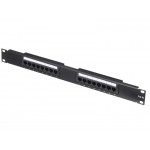 54422 Патч-панель UTP, 19, 16 портов RJ45, cat.5е, 1U, Dual Type, L