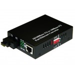 55210 WDM медиаконвертер 10/100Base-TX/100Base-FX, одноволоконный, SM, SC, 1310nm, с DIP переключателем, 20км, 100Mbit РАСПРОДАЖА