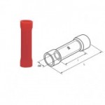 54380 Соединительная гильза BV 1,25 ( ГСИ L=26мм) 0,5-1,5мм2, изолированная, красная, 100шт., Netko