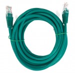 57029 Патч-корд Technolink UTP4 cat 5e, 5,0м, ВС, LSZH, зеленый, литой коннектор