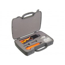 51409 HT-2500B Набор профессиональных инструментов монтажный (Клещи HT-500R, ударный инструмент HT3140, сменные ножи HT-14, HT-14B, коннекторы RJ-45 (30 шт.), RJ-12 (30 шт.)) , Hanlong для Netko