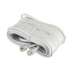 51210 Удлинитель телефонный (6р4с) 15 метров / белый, Netko