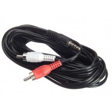 51666 Шнур аудио-видео: 2RCA-3,5 мм стерео ( длина 5 м, литой), Netko