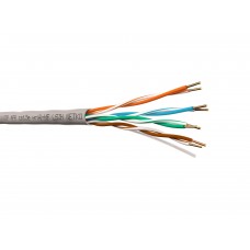 57019 Кабель U/UTP4 cat.5e NETKO /4 пары 24 AWG BC / 305м / нг(А)-HF LSZH - малодымный, не содержащий галогенов, серый, одножильный СКС, FLUKE TEST
