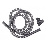 54788 Органайзер для проводов с инструментом для укладки, ID-25mm, 2м, пластик, серый, Netko