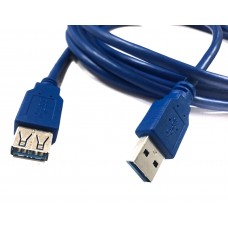 56868 Кабель шт.USB A- гн.USB A 3.0 (3м), синий, Netko