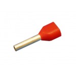 54350 Штыревой втулочный кабельный наконечник TE 1010 (НШВИ F=10мм) 2х1,0мм2, изолированный, красный, 100шт, Netko
