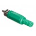 52282 Штекер RCA зеленый, Netko