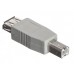 52037 Переходник гнездо USB A- штекер USB B, Netko, белый
