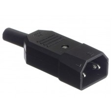 56259 Разъем питания, гнездо IEC С14, на кабель, черный