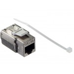 53968 Модуль Keystone экранированный, RJ-45, cat.6А, 90°, 110 тип, под инструмент, KE, металлик, Netko СКС