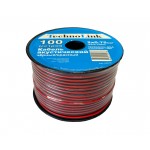 55978 Кабель акустический Technolink 2*0.75мм2 (42*0.15мм) CCA, 100м, пластиковая катушка, черный/красный