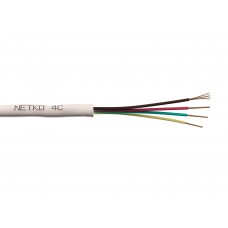 51808 Кабель Телефонный 4с, CCS, Netko, 100м, круглый, белый РАСПРОДАЖА