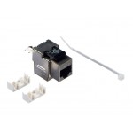 54085 Модуль Keystone экранированный, RJ-45, cat.6, 90°, 110/Krone тип, под инструмент, KE, металлик, Netko СКС