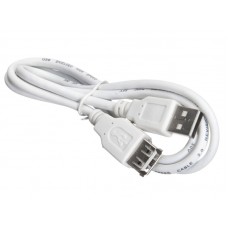 56045 Кабель шт.USB A - гн.USB A 2.0 (1,0м), белый, Netko