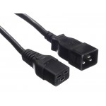 55810 Кабель питания (гнездо IEC С20 - штекер IEC С19) 3*2,5мм2, 2м, черный, Netko