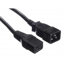 55810 Кабель питания (гнездо IEC С20 - штекер IEC С19) 3*2,5мм2, 2м, черный, Netko