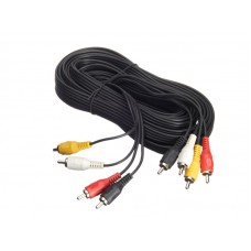 51659 Шнур аудио-видео: 4RCA-4RCA ( длина 7 м, литой), Netko РАСПРОДАЖА