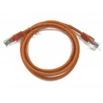 57025 Патч-корд Technolink UTP4 cat 5e, 1,5м, ВС, LSZH, оранжевый, литой коннектор