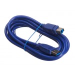 55155 Кабель шт.USB A - шт.USB B 3.0 (3м), синий, блистер, Netko