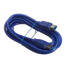 55155 Кабель шт.USB A - шт.USB B 3.0 (3м), синий, блистер, Netko