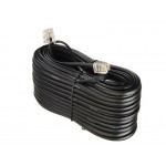 51213 Удлинитель телефонный (6р4с) 20 метров / черный, Netko