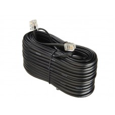 51213 Удлинитель телефонный (6р4с) 20 метров / черный, Netko