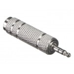 51705 Переходник гнездо 6.3 мм стерео - штекер 3.5 стерео (металл), Netko