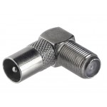 56086 Переходник гн F - шт TV угловой (цинк) Netko