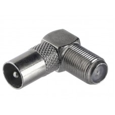 56086 Переходник гн F - шт TV угловой (цинк) Netko