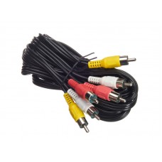 51680 Шнур аудио-видео: 3RCA-3RCA ( длина 3 м, литой), Netko