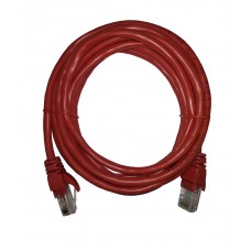 57119 Патч-корд Technolink UTP4 cat 5e, 3,0м, ВС, LSZH, красный, литой коннектор