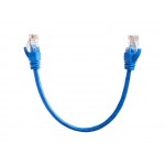 57093 Патч-корд Technolink UTP4 cat 5e, 0,25м, ВС, LSZH, синий, литой коннектор