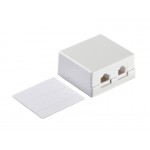 54597 Розетка внешняя комбинированная телефон+компьютер RJ-45+RJ-11 (6p4c), Netko