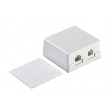 54597 Розетка внешняя комбинированная телефон+компьютер RJ-45+RJ-11 (6p4c), Netko