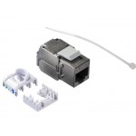 51115 Модуль Keystone экранированный, RJ-45, cat.5e, 180°, 110/Krone тип, без инструмента, KE, металлик, Netko СКС