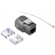 51115 Модуль Keystone экранированный, RJ-45, cat.5e, 180°, 110/Krone тип, без инструмента, KE, металлик, Netko СКС