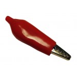 51952 Зажим крокодил малый банан, 5A, красный, L=45±5мм, Netko