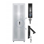 65189 Дверь для шкафа серии Expert 42U Ширина 600, металлическая, с перфорацией, двойная, серая