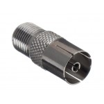 52237 Переходник гнездо F - гнездо ТВ (цинк) (P108-59), Netko