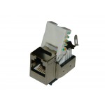 51802 Модуль Keystone экранированный, RJ-45, cat.5e, 90°, без инструмента, металлик, Netko СКС РАСПРОДАЖА