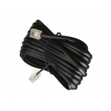 52213 Удлинитель телефонный (6р4с) 7 метров / черный, блистер, Netko РАСПРОДАЖА