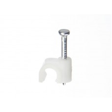 51820 Скоба с гвоздем для крепления круглого кабеля 4 мм /100 шт./ Netko