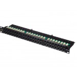 54082 Патч-панель UTP, 19, 48 портов RJ45, cat.6, 1U, Dual Type IDC, Netko СКС